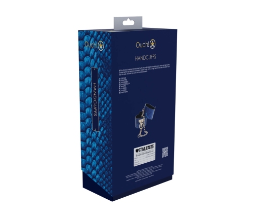 Ouch! Florence Collection Adjustable Handcuffs Blue Iridescent Finish