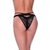 Peek-a-Boo Cheeky Panty - S/M - Black