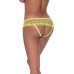 Skirted Hipster with Open Crotch Panty - S/M - Lime