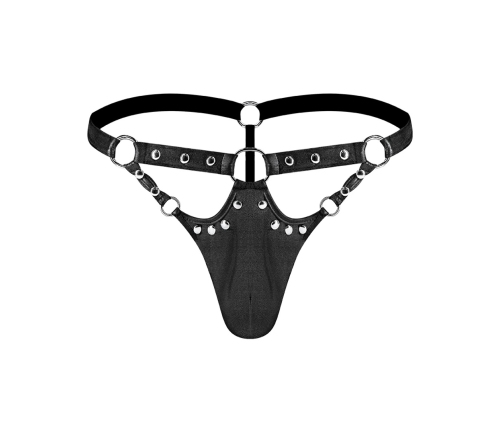 Jouster - G-String with Contour-Fit Pouch - L/XL - Black