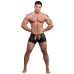 Male Power Poseidon L/XL Black Open Crotch & Back Shorts with Thong