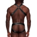 Uranus - Harness Style Open Back Jock Briefs with Suspender Straps - L/XL - Black