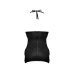 Selene - Sexy Faux Leather Mini Dress with Side Openings - S/M