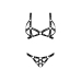 Concordia - Sexy Imitation Leather Bra and Panties with Studs - 2X
