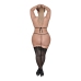 Orthia - Sexy Imitation Net Set with Bra and G-String - 2X