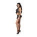 Seraphina - Halter Vest with Skirt and G-String - S/M - Black