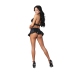 Seraphina - Halter Vest with Skirt and G-String - S/M - Black