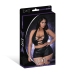Thalia - Halter Top and Shorts with Rings and Studs - 2X - Black