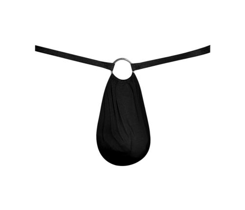 G-String with Ring at the Front - One Size - Black