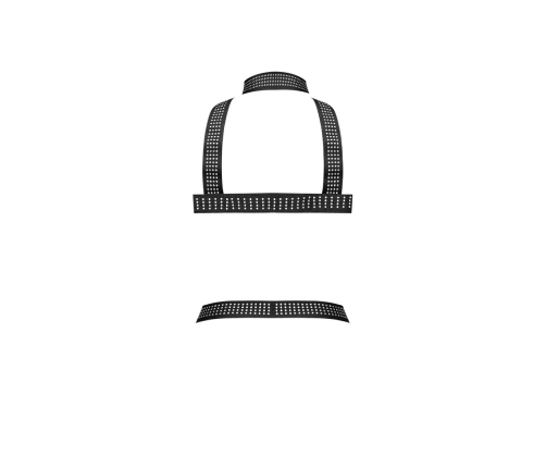 Elastic Harness with Studs - One Size - Black