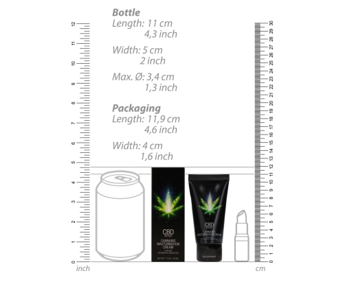 CBD Cannabis Masturbation Cream for Him - 2 fl oz / 50 ml