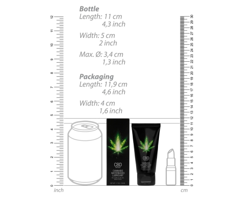 CBD Cannabis Waterbased Lubricant - 2 fl oz / 50 ml