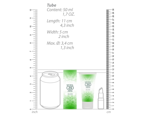 Natural CBD - Numbing Lubricant - 2 fl oz / 50 ml