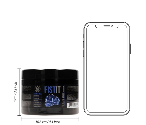 Fist It Extra Thick Water-Based Lubricant 500ml - Long-Lasting Formula