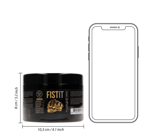 FistIt Extra Thick Lubricant Menthol 500ml - Water-Based Vegan Formula