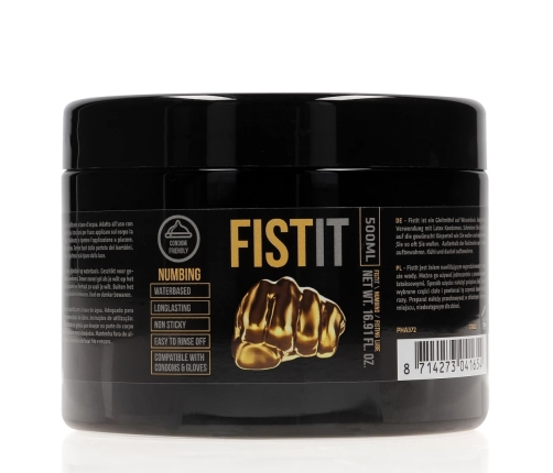 FistIt Extra Thick Lubricant Menthol 500ml - Water-Based Vegan Formula