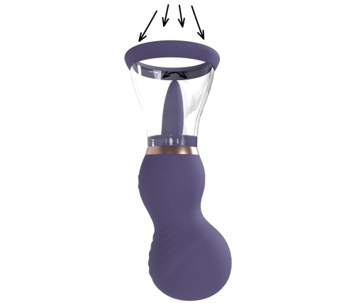 Sensual Rechargeable Intimate Vacuum System Purple - Multi-Cup Kit