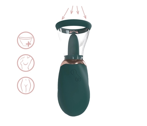 Shots Boost Rechargeable Intimate Vacuum System Forest Green