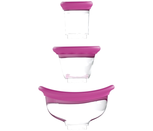 Shots Delightful Rechargeable Intimate Pump Set Pink Silicone
