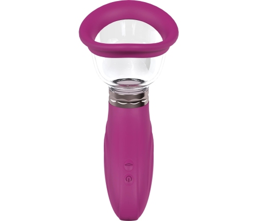 Shots Delightful Rechargeable Intimate Pump Set Pink Silicone