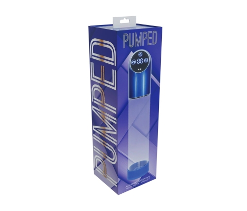 Pumped Automatic Intimate Pump Waterproof Metal Blue Silicone Sleeve