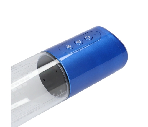 HyperPump Rechargeable Intimate Vacuum System Metallic Blue Silicone