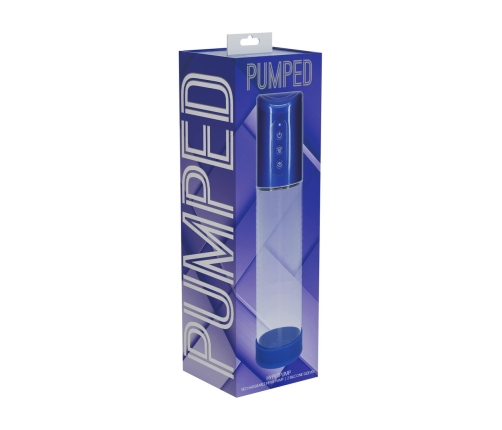 HyperPump Rechargeable Intimate Vacuum System Metallic Blue Silicone