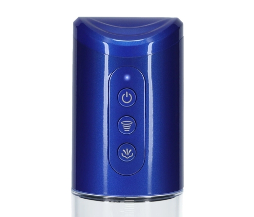 HyperPump Rechargeable Intimate Vacuum System Metallic Blue Silicone