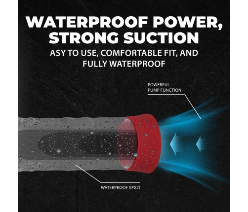 CyberPulse Automatic Intimate Enhancement System Metallic Red Waterproof