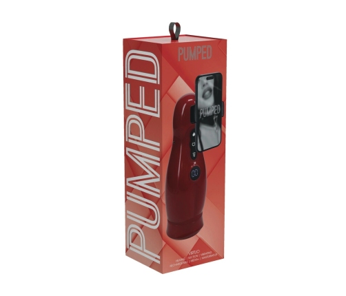 Virtuo Metallic Red Suction & Vibration Intimate Device with Phone Holder