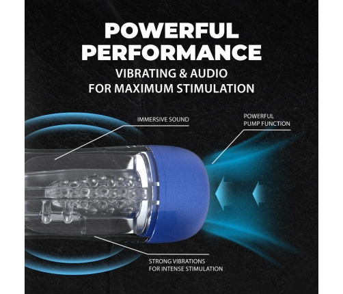 SonicPull Metallic Blue Suction & Vibration Intimate Device Multimedia