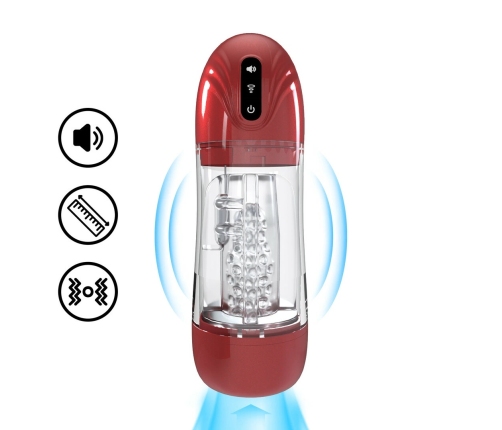 Shots SonicPull Intimate Suction & Vibration Device Metallic Red