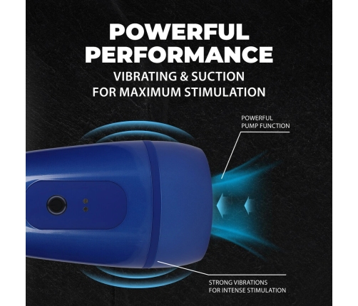 Pulsar Vibrobator Intimate Device Metallic Blue with Suction & Vibration