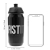 POWDER LUBE Black Travel Bottle 500 ml - Reusable Mixing Bottle