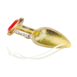 Ouch! Festive Gold Holiday Ornament - Unique Dutch Design, 8 cm