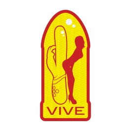 Shots Woven Badge VIVE - Customizable Carnival Patch, Durable Fabric