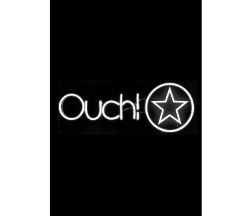 OUCH! Neon RGB Box Sign with Remote - Adjustable Color Display