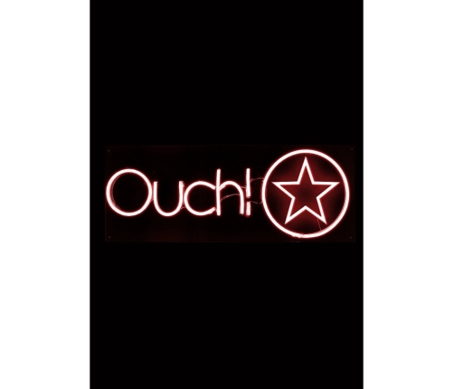 OUCH! Neon RGB Box Sign with Remote - Adjustable Color Display