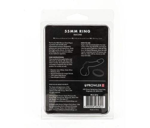 Silicone 55mm Ring - Black