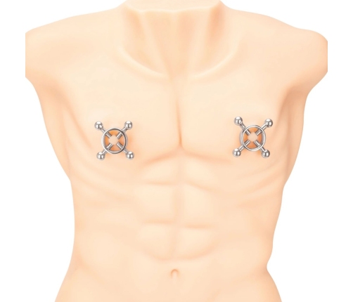 4 Way Screw Nipple Clamp - Silver