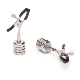 Prowler RED Adjustable Stainless Clips with Magnetic Weights Silver 8cm