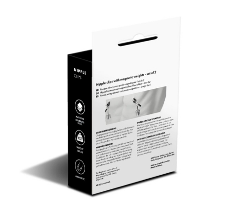 Prowler RED Adjustable Stainless Clips with Magnetic Weights Silver 8cm