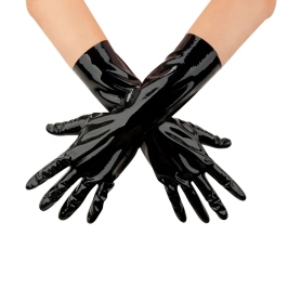 LateX Large Black Latex Gloves - Seamless, Durable, Wrist-Length Fit