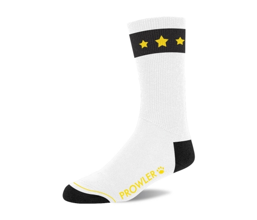Gold Star Socks - White/Black/Gold
