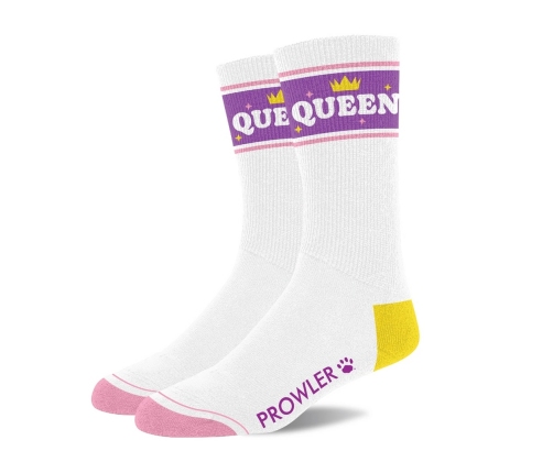 Queen Socks - White/Purple
