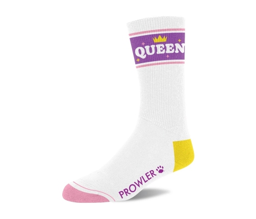 Queen Socks - White/Purple