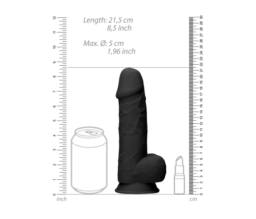 Silicone Dildo with Balls - 9 / 21,6 cm