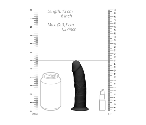 Silicone Dildo without Balls - 6 / 15 cm