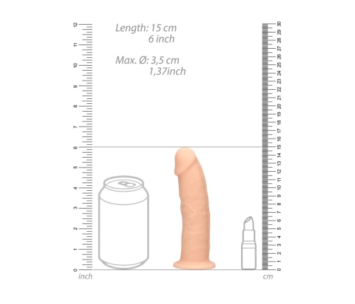 Silicone Dildo without Balls - 6 / 15 cm