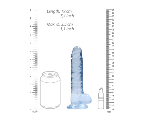 Realistic Dildo with Balls - 7 / 17 cm